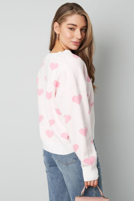 Heartbreaker Vest wit/roze