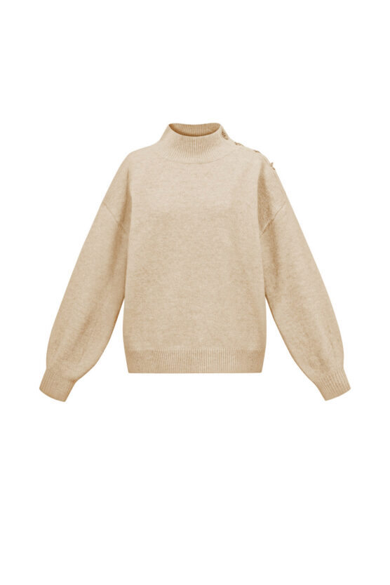 Gebreide damestrui met knoopjes | casual knitwear