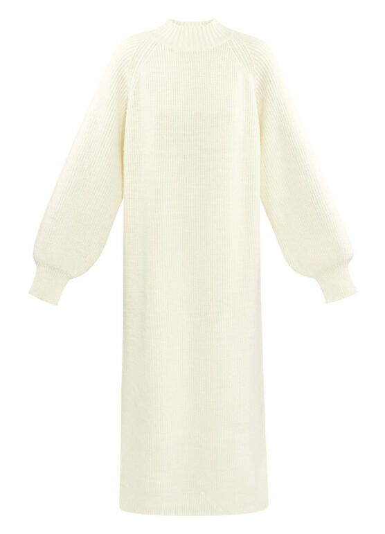 605095-051 Snuggle maxi jurk dames in beige | comfortabele lange jurk