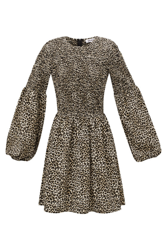 Leopard mini jurk dames | panterprint jurkje kort