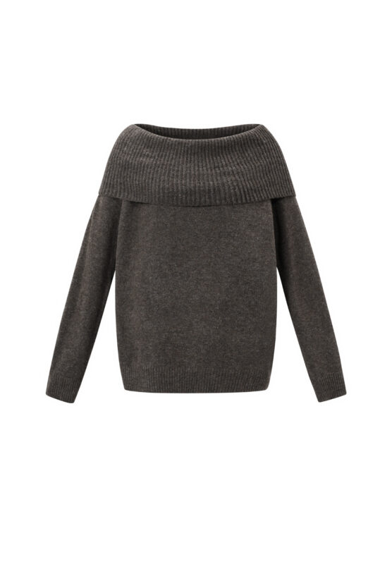 Off-shoulder trui dames | trendy knitwear sweater