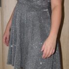 Glitter jurk zilver 3